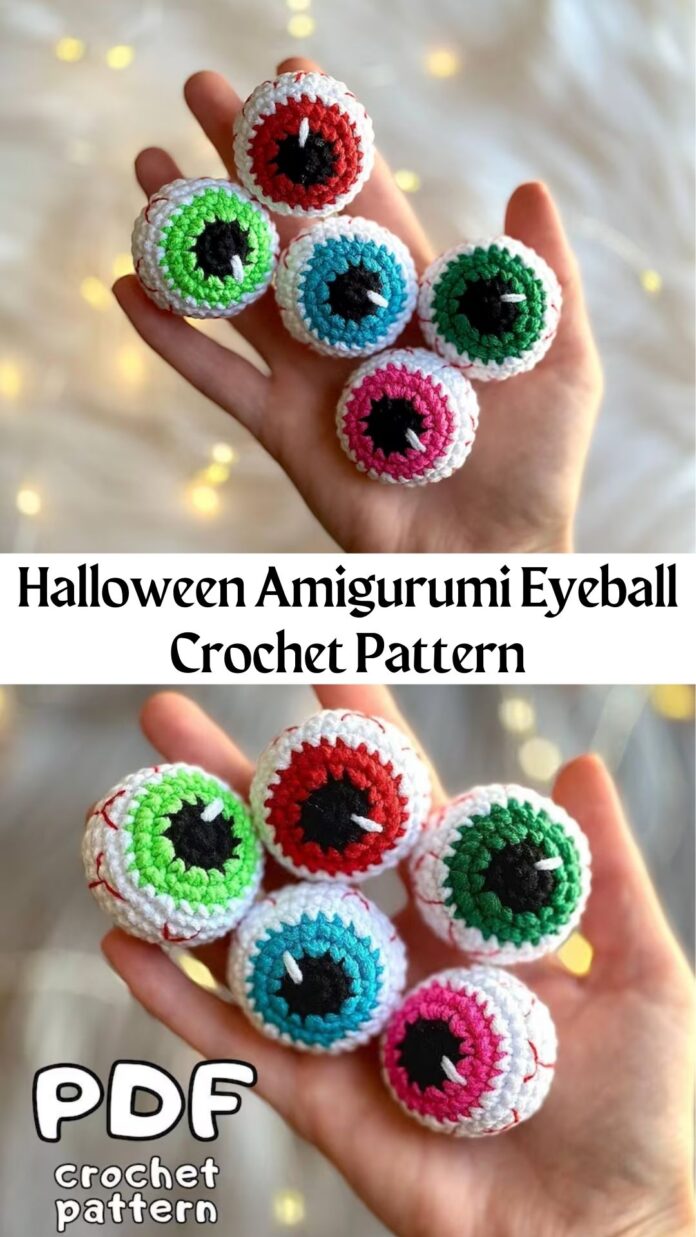 Halloween Amigurumi Eyeball Crochet Pattern