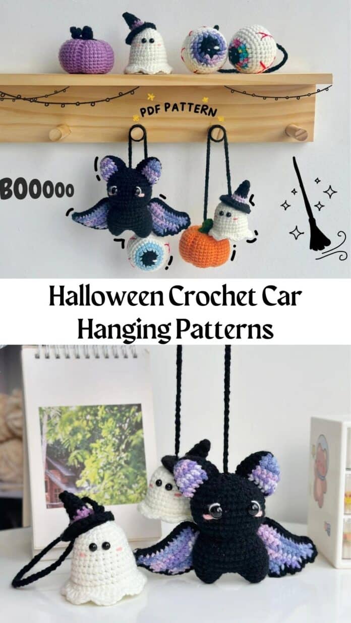 Halloween Crochet Car Hanging Patterns