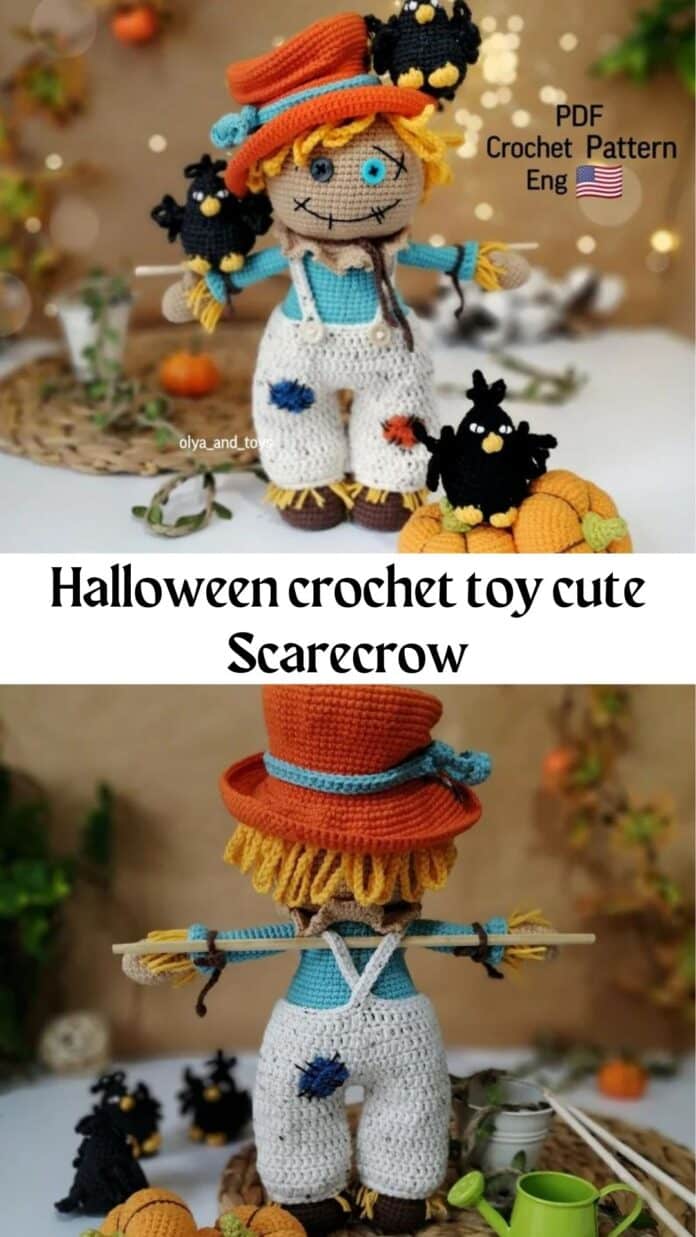 Halloween crochet toy cute Scarecrow