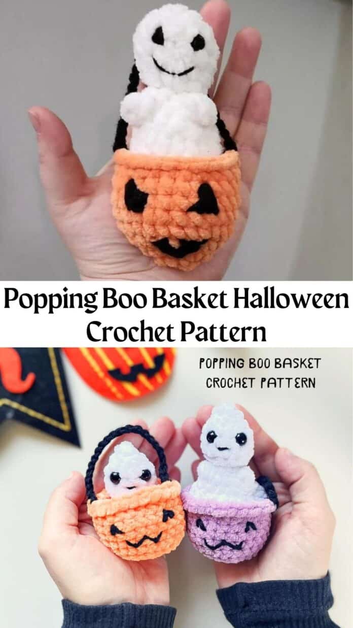 Popping Boo Basket Halloween Crochet Pattern