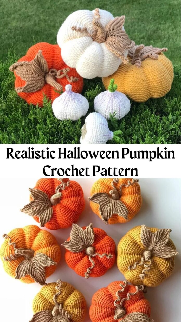 Realistic Halloween Pumpkin Crochet Pattern