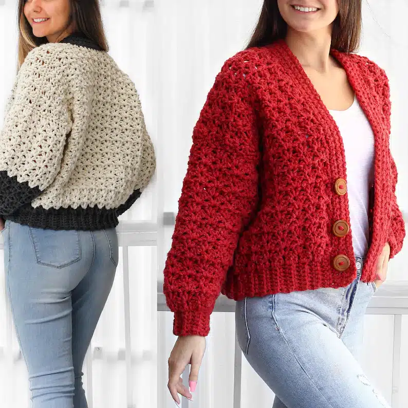 Addison Crochet Cardigan Pattern PDF