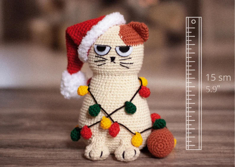 Christmas Cat Tree Crochet Pattern PDF