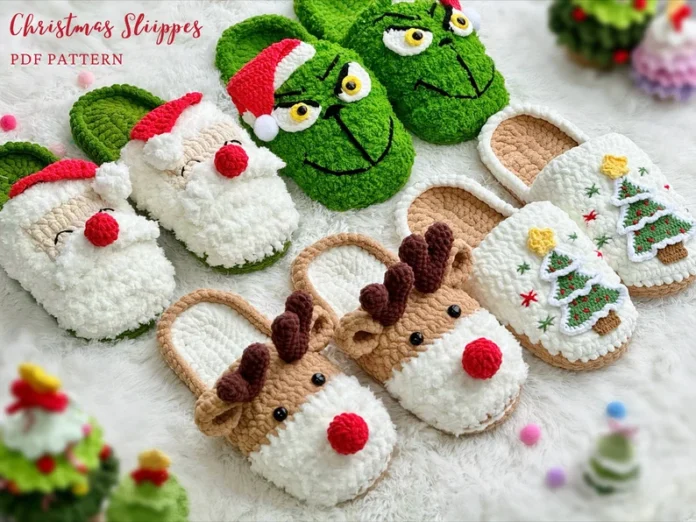 Christmas Crochet Slipper Patterns