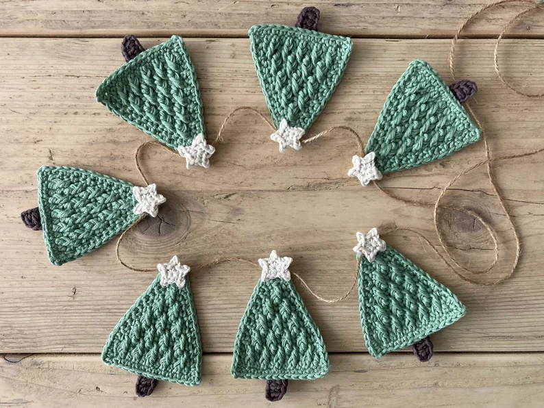 Christmas Tree Decoration and Garland Crochet Pattern