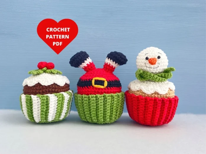 Crochet Christmas Cupcake Pattern