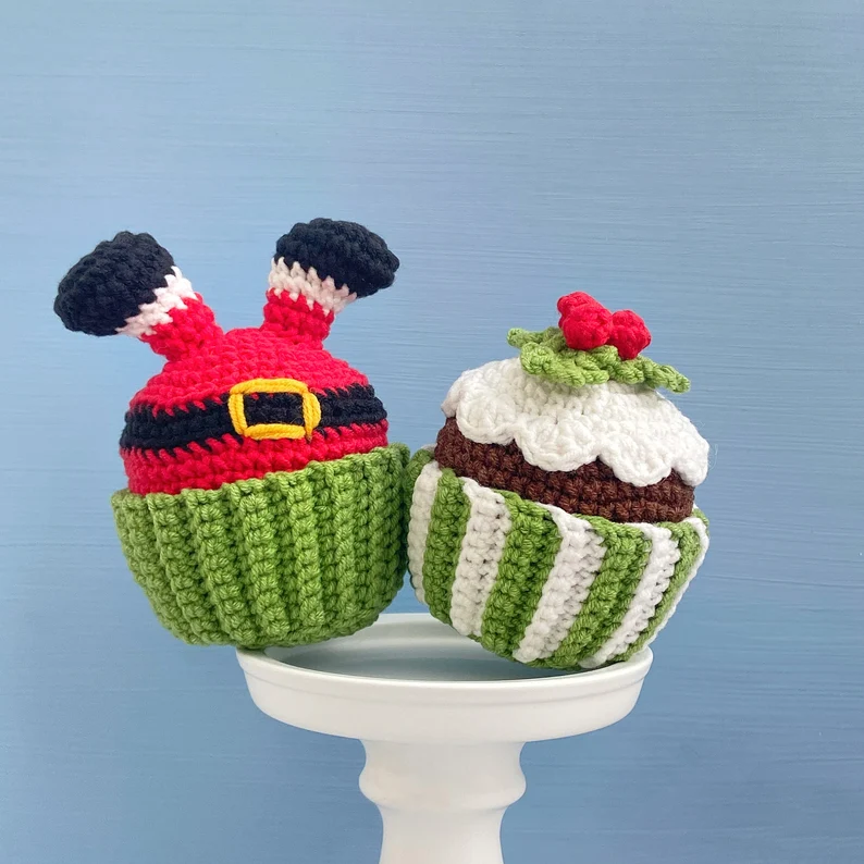 Crochet Christmas Cupcake Pattern