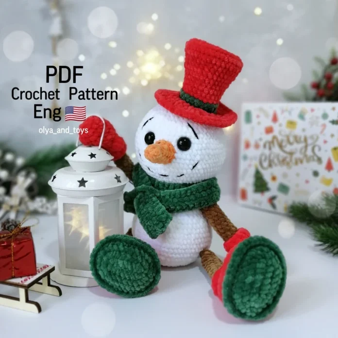 Easy Crochet Christmas Snowman Pattern