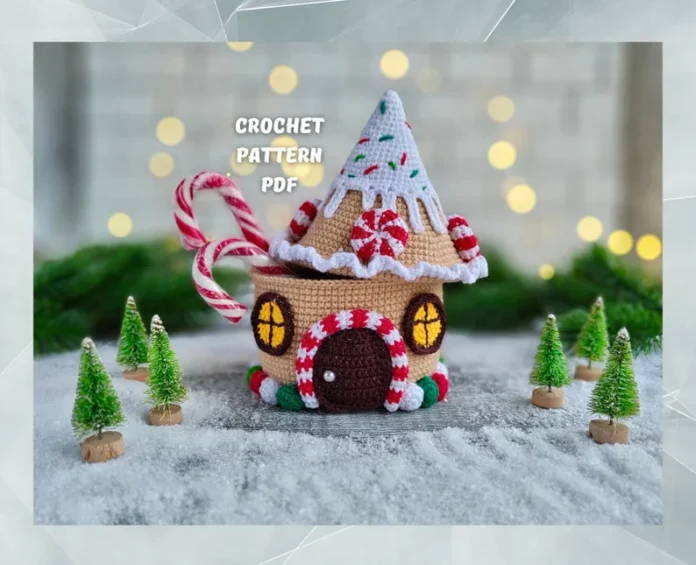 Gingerbread House Box Crochet Pattern