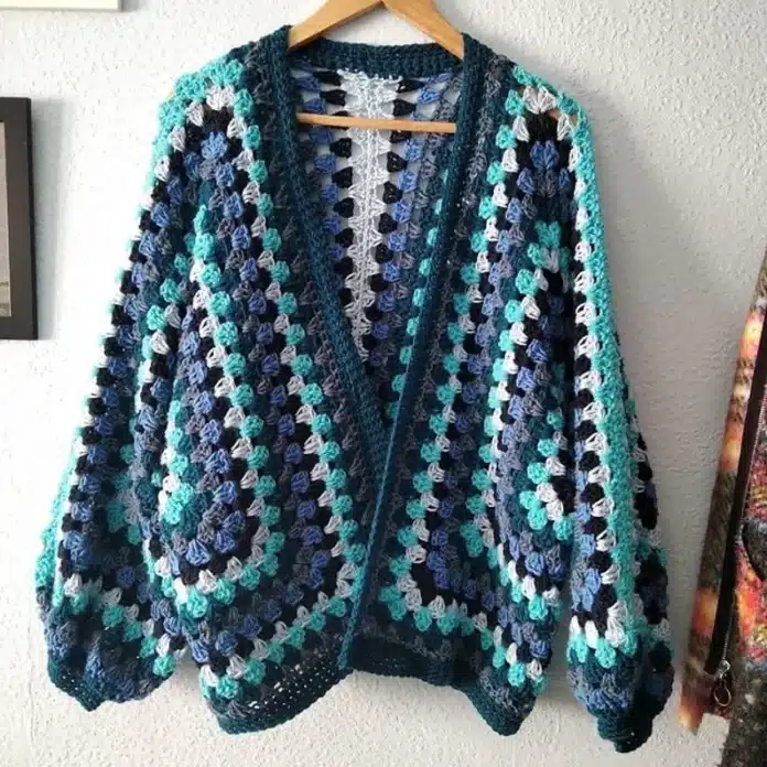 Granny Hexagon Cardigan Crochet Pattern