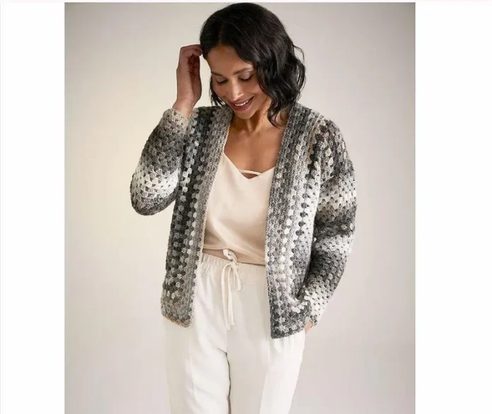 Granny Square Stitch Cardigan Crochet Pattern