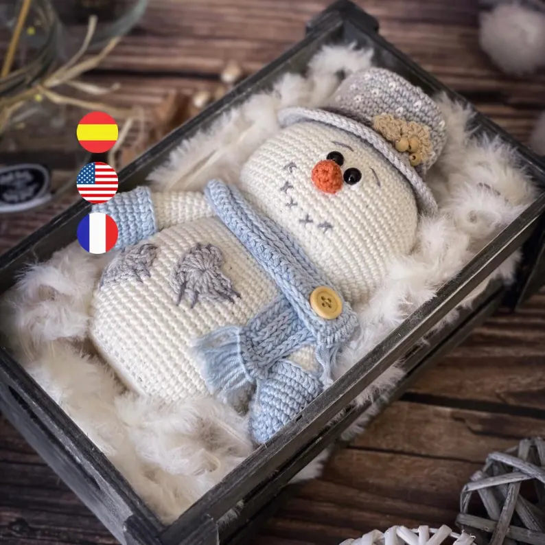 Snowman Amigurumi Crochet Pattern PDF