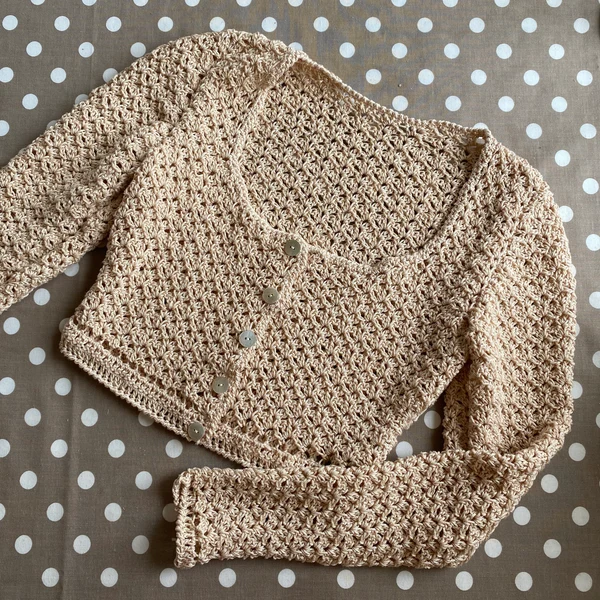 Vintage Crochet Cardigan Pattern PDF