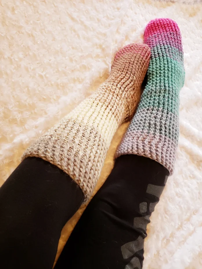 Chunky Cozy Socks Crochet Pattern