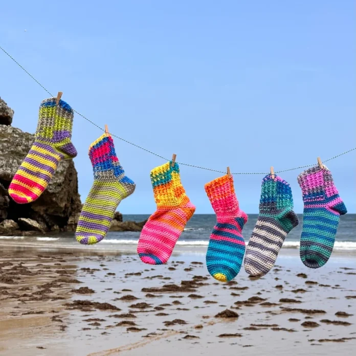 Coastal Cosy Socks Crochet Pattern