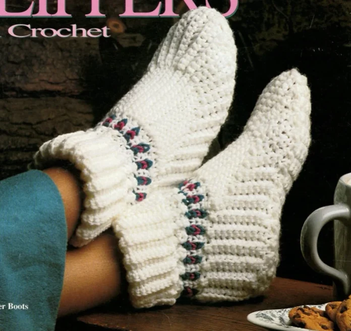 Crocheted Slippers House Socks