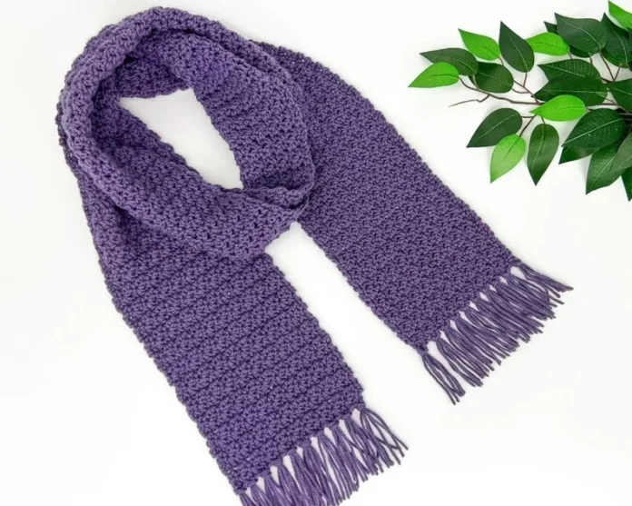 Easy Crochet Scarf Pattern with Tassels