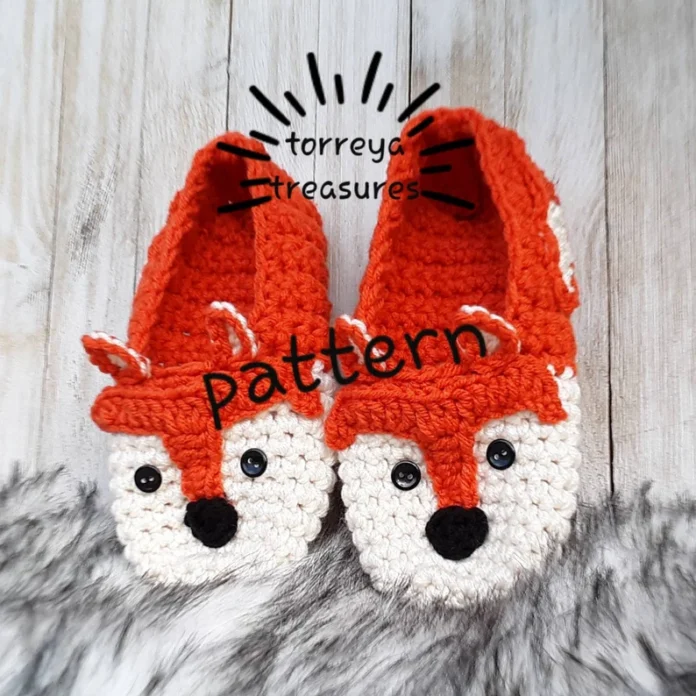 Fox-in-Socks Crochet Slipper Pattern