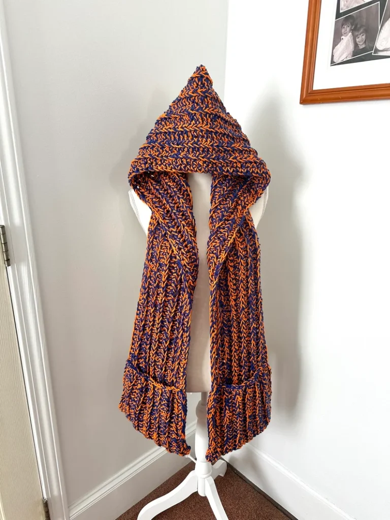 Hooded Pocket Scarf Crochet Pattern