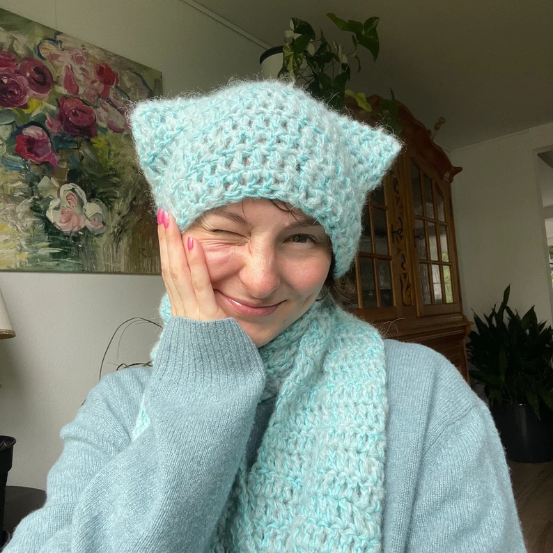 Kitty Scarf Crochet Pattern PDF