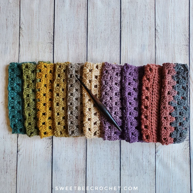 One Skein Granny Rows Scarf Crochet Pattern