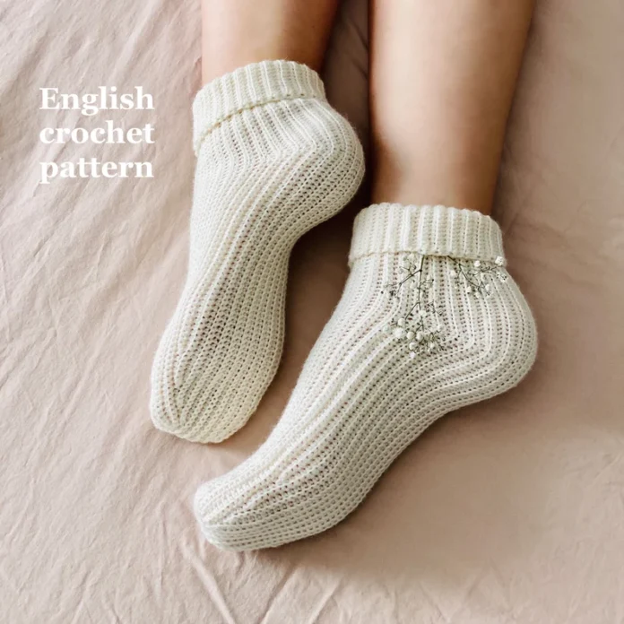 Ribbon Socks PDF Crochet Pattern