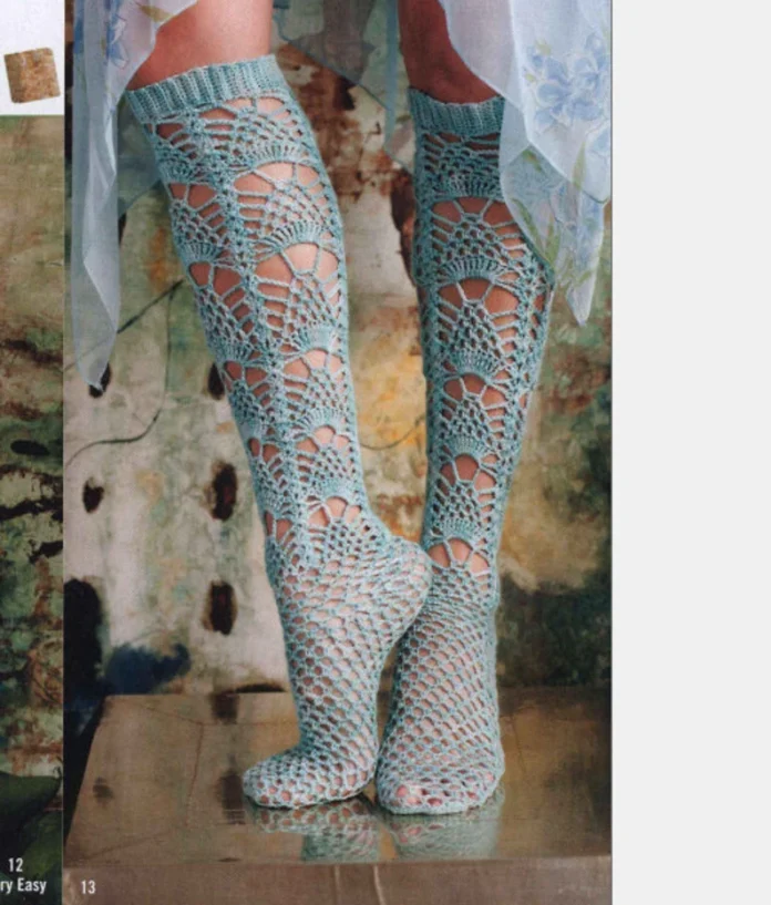 Vintage Lace Crochet Socks Pattern