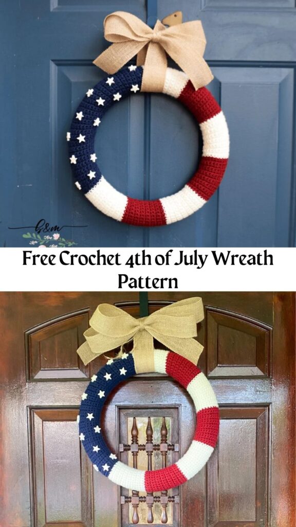 Free Crochet 4th of July Wreath Pattern