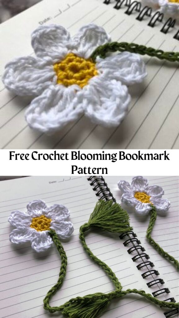 Crochet Blooming Bookmark