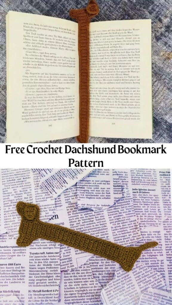 Free Crochet Dachshund Bookmark Pattern