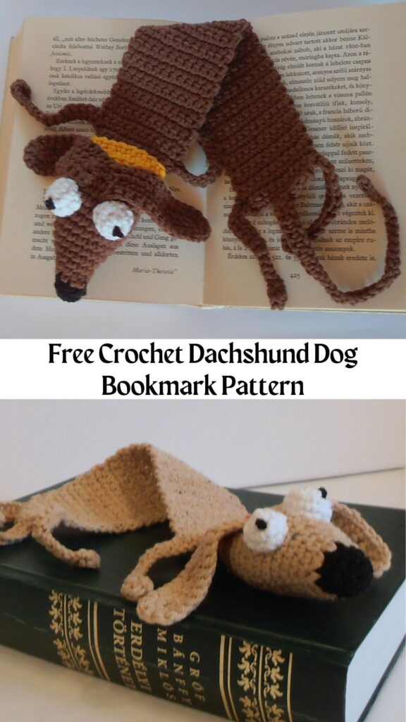 Free Crochet Dachshund Dog Bookmark Pattern