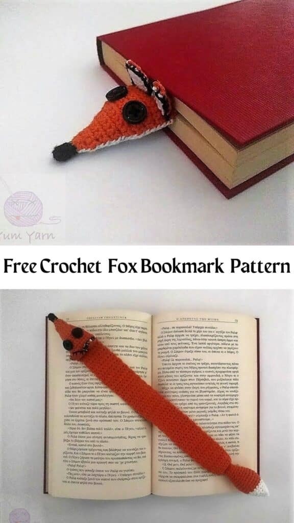 Free Crochet  Fox Bookmark Pattern