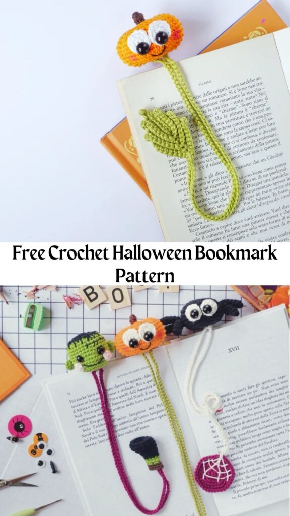 Free Crochet Halloween Bookmark Pattern