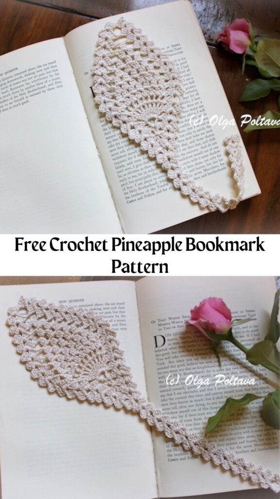 Free Crochet Pineapple Bookmark Pattern