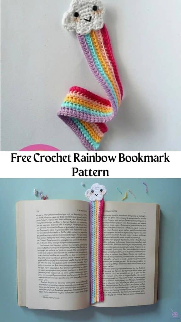 Free Crochet Rainbow Bookmark Pattern