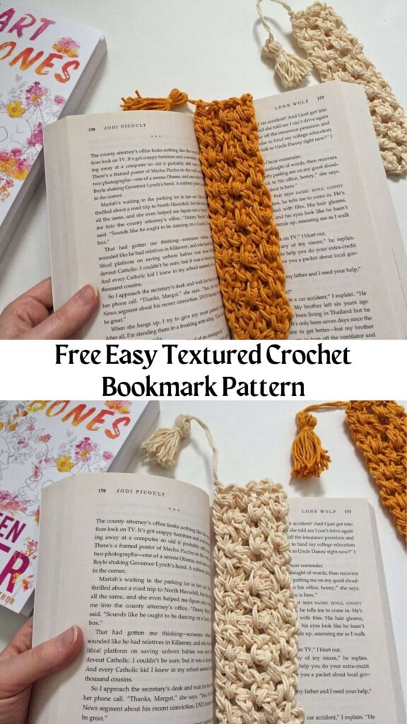 Free Easy Textured Crochet Bookmark Pattern